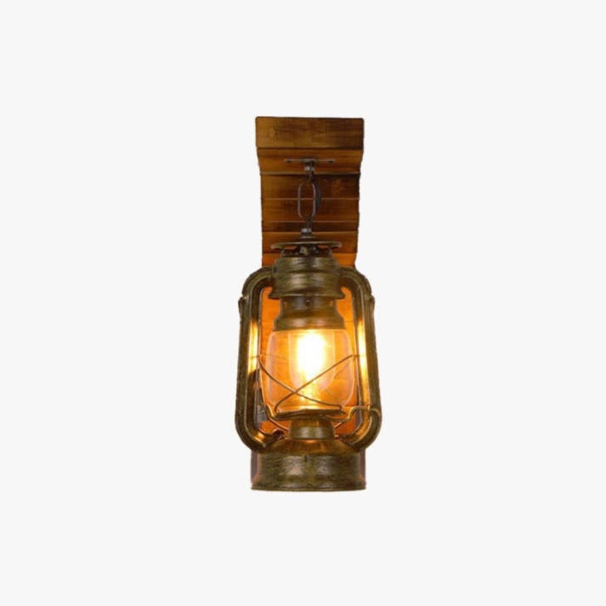 Rustic Farmhouse Wall Sconce Light Lantern With Warm Ambient Glow