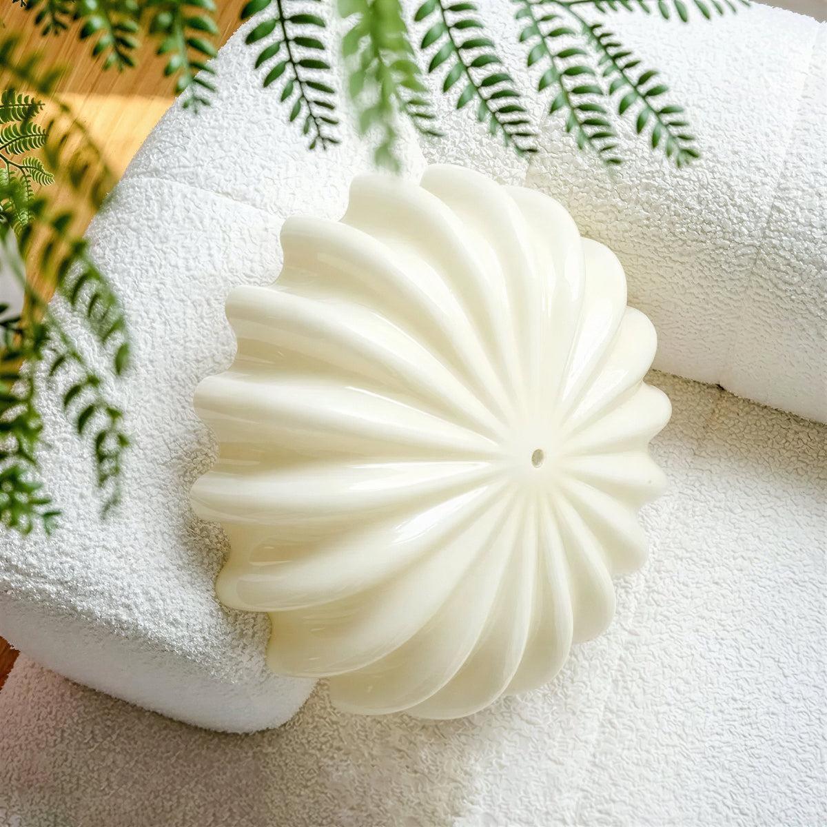 Shell Styled Flush Mount Ceiling Light Fixture WIth Scalloped Design