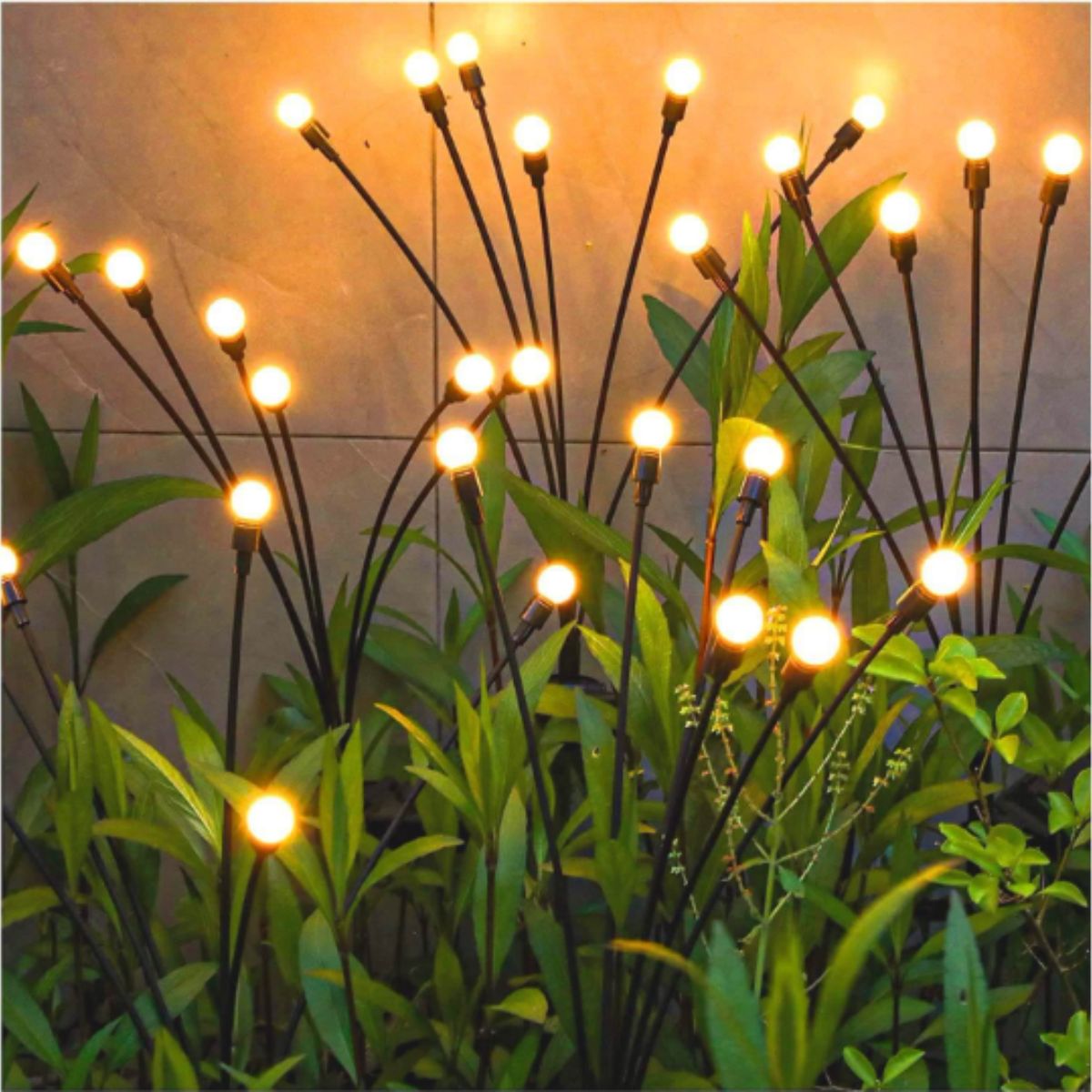 Solar Powered Firefly String Lights For Outdoor Gardens