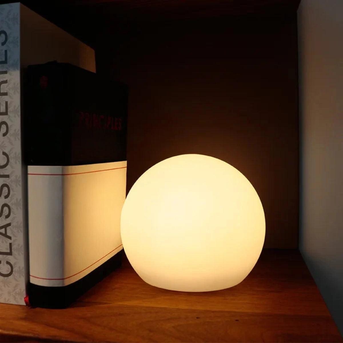 Spherical Globe Cordless Table Lamp With Remote Control Dimming