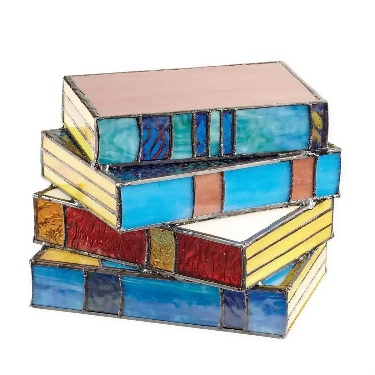 Stained Acrylic Book Table Lamp For Nightstand