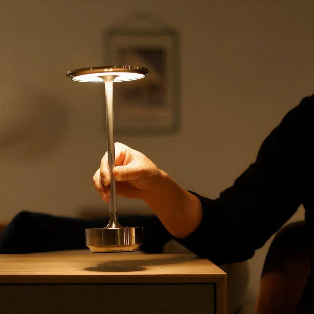 Tall Modern Cordless Table Lamp With Touch Dimming