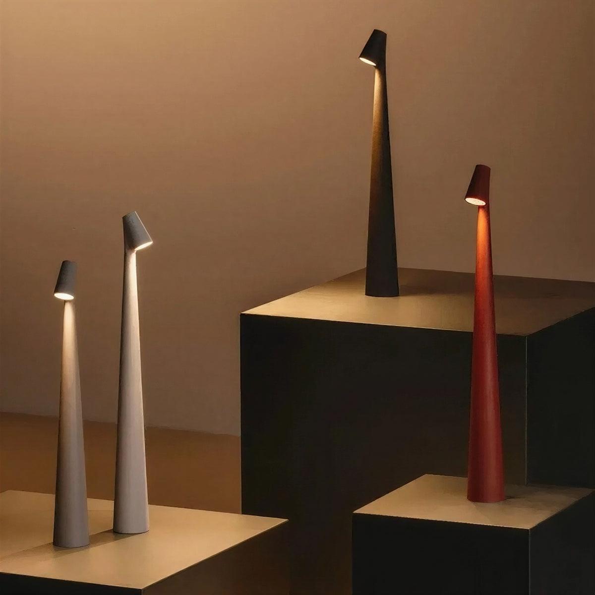 Tall Slim Rechargeable Cordless Table Lamp With Ambient Lighting