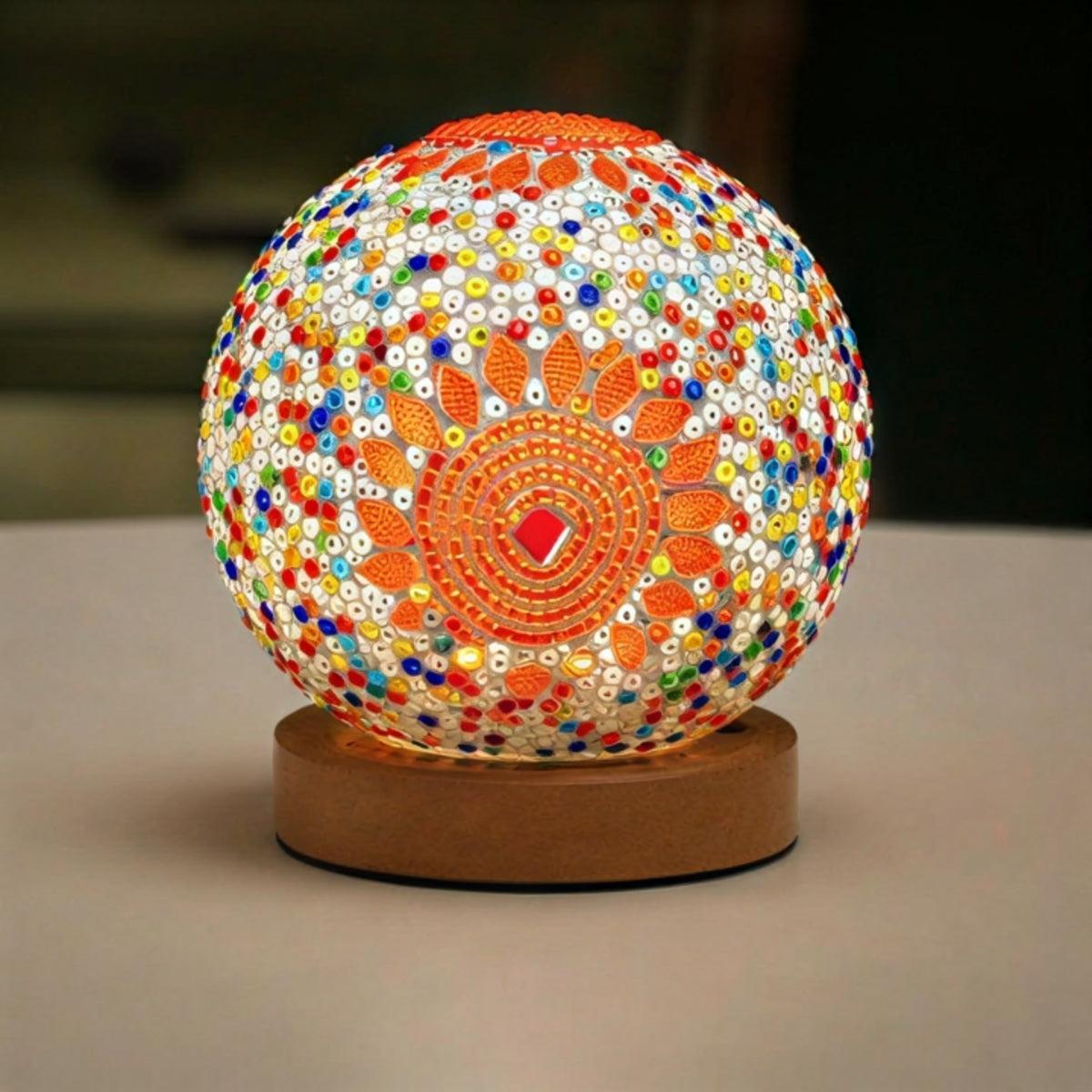 Turkish Mosaic Table Lamp With Boho Style Design