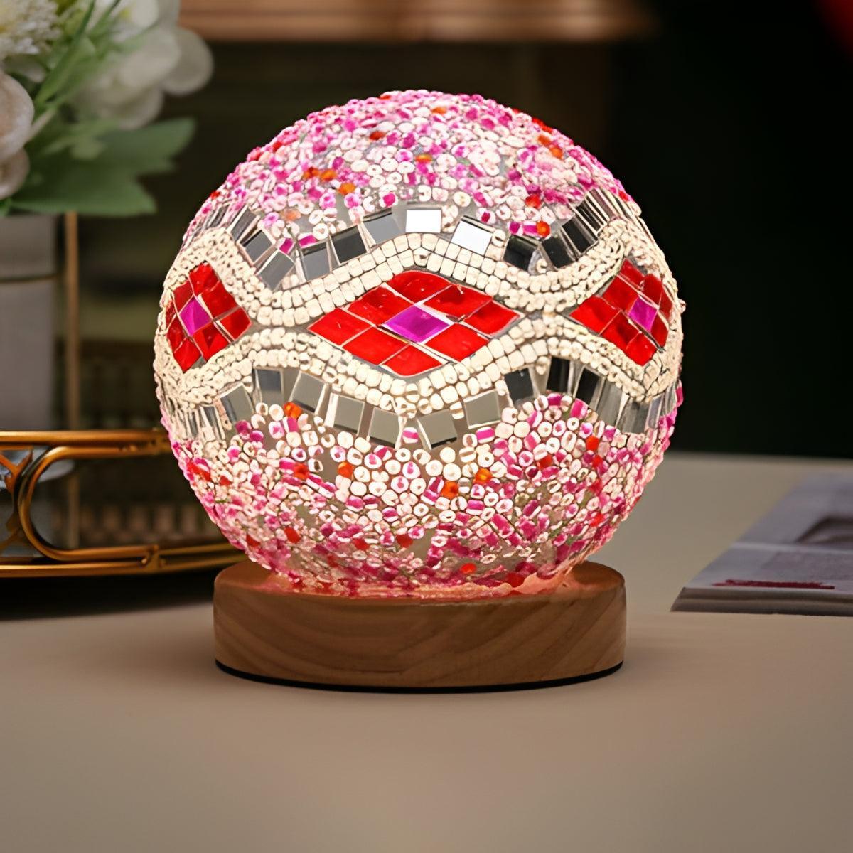 Turkish Mosaic Table Lamp With Boho Style Design