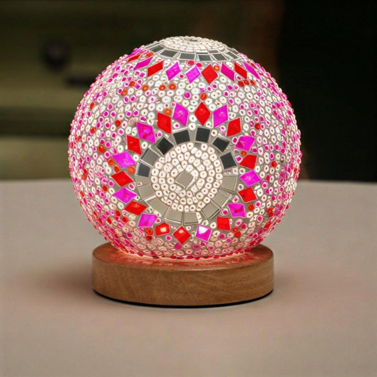 Turkish Mosaic Table Lamp With Boho Style Design