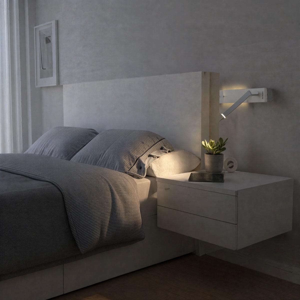 Wall Mounted Reading Light With Adjustable Focused Beam