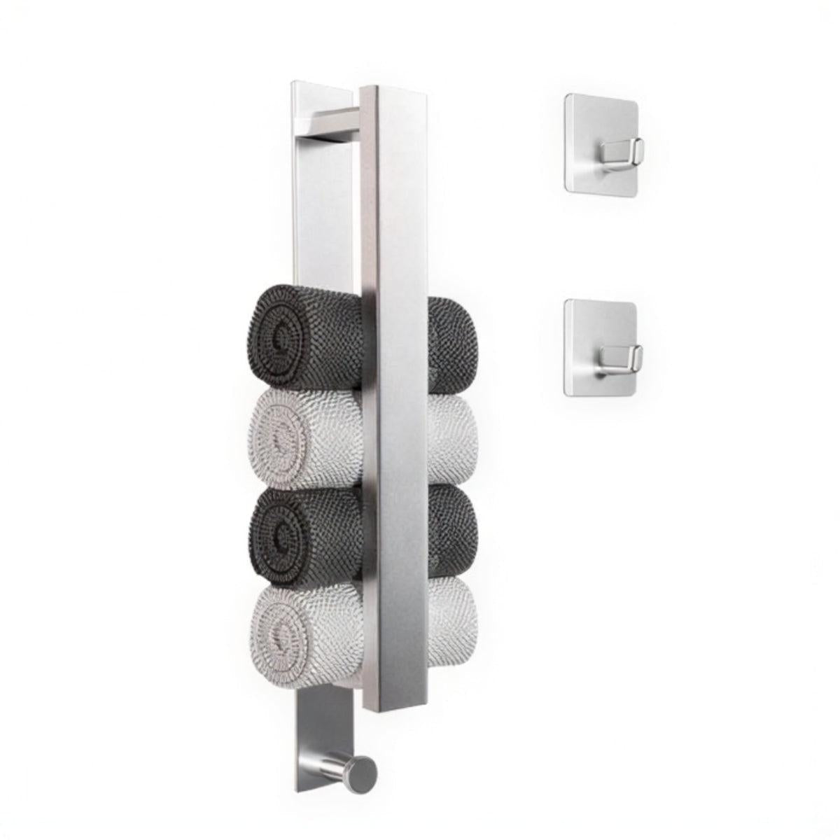Wall Mounted Towel Rack With Hand Towel Holder For Bathroom Storage