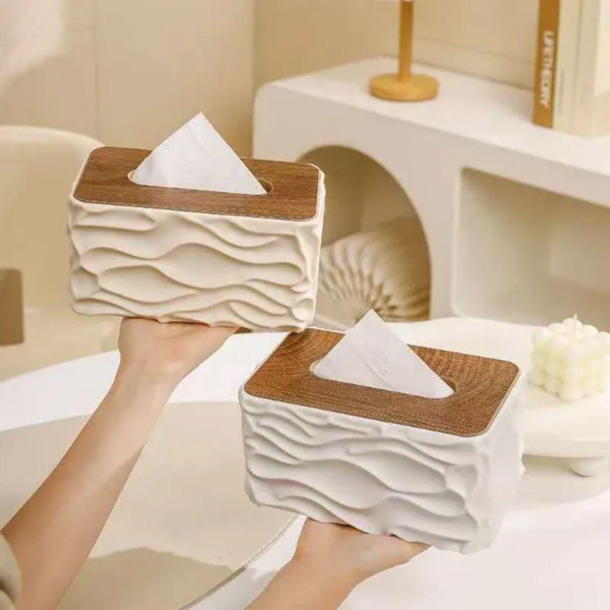 Wave Textured Tissue Serviette Box Cover Holder