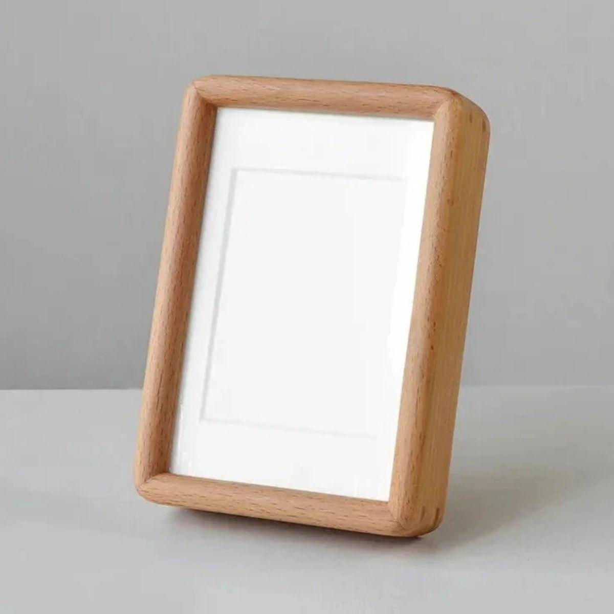 Wooden Photo Picture Display Frame With Rounded Corners