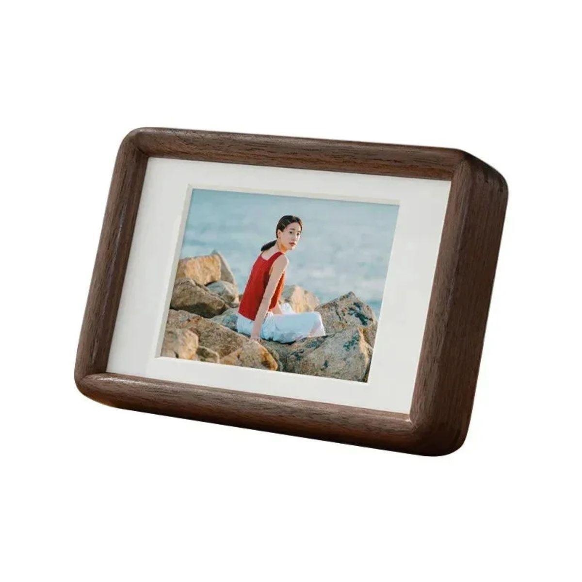 Wooden Photo Picture Display Frame With Rounded Corners