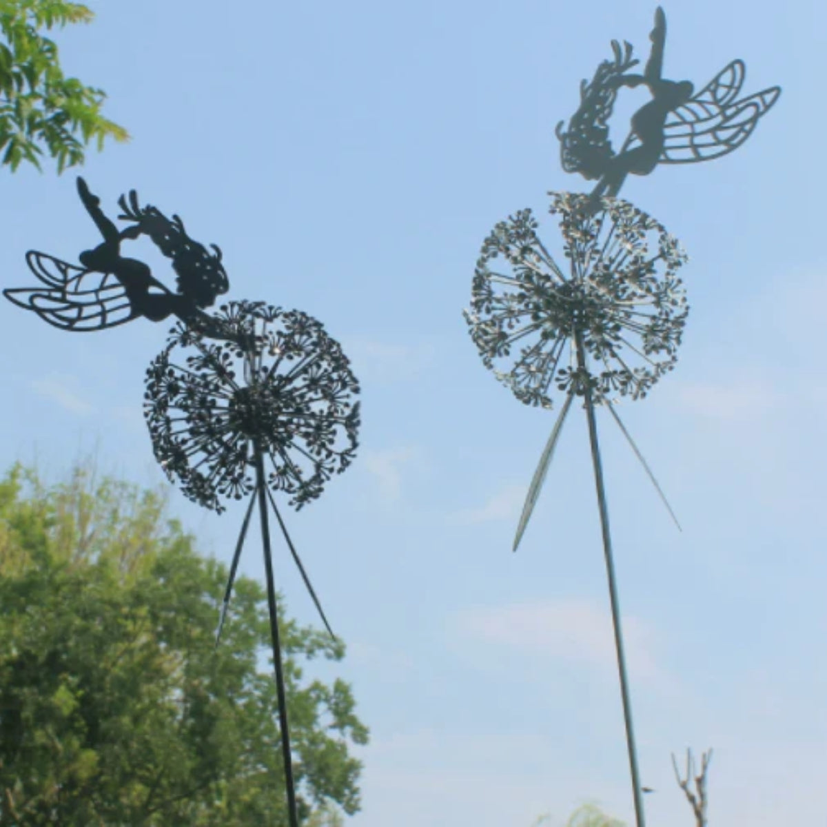 Outdoor Fairy Garden Figurine Statue With Dandelion Design