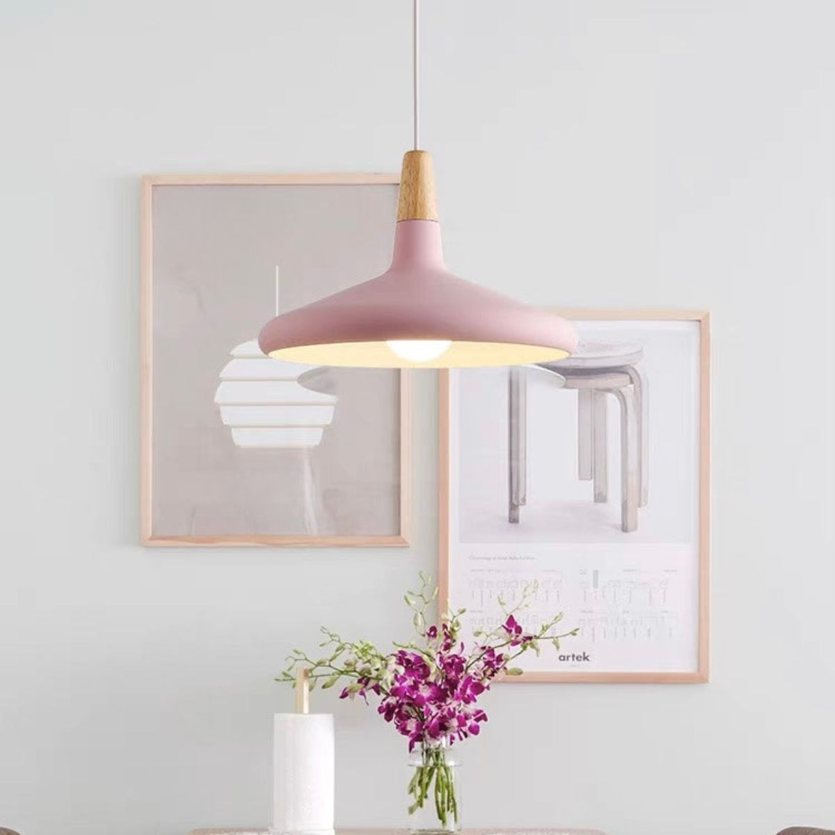 Creative Wooden Nordic Hanging Pendant Light Fixture For Kitchen Island And Dining Room Lighting