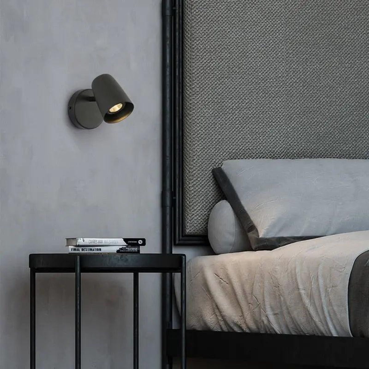 Adjustable Nordic Bedside Wall Sconce Light Fixture With Adjustable Spotlight Head