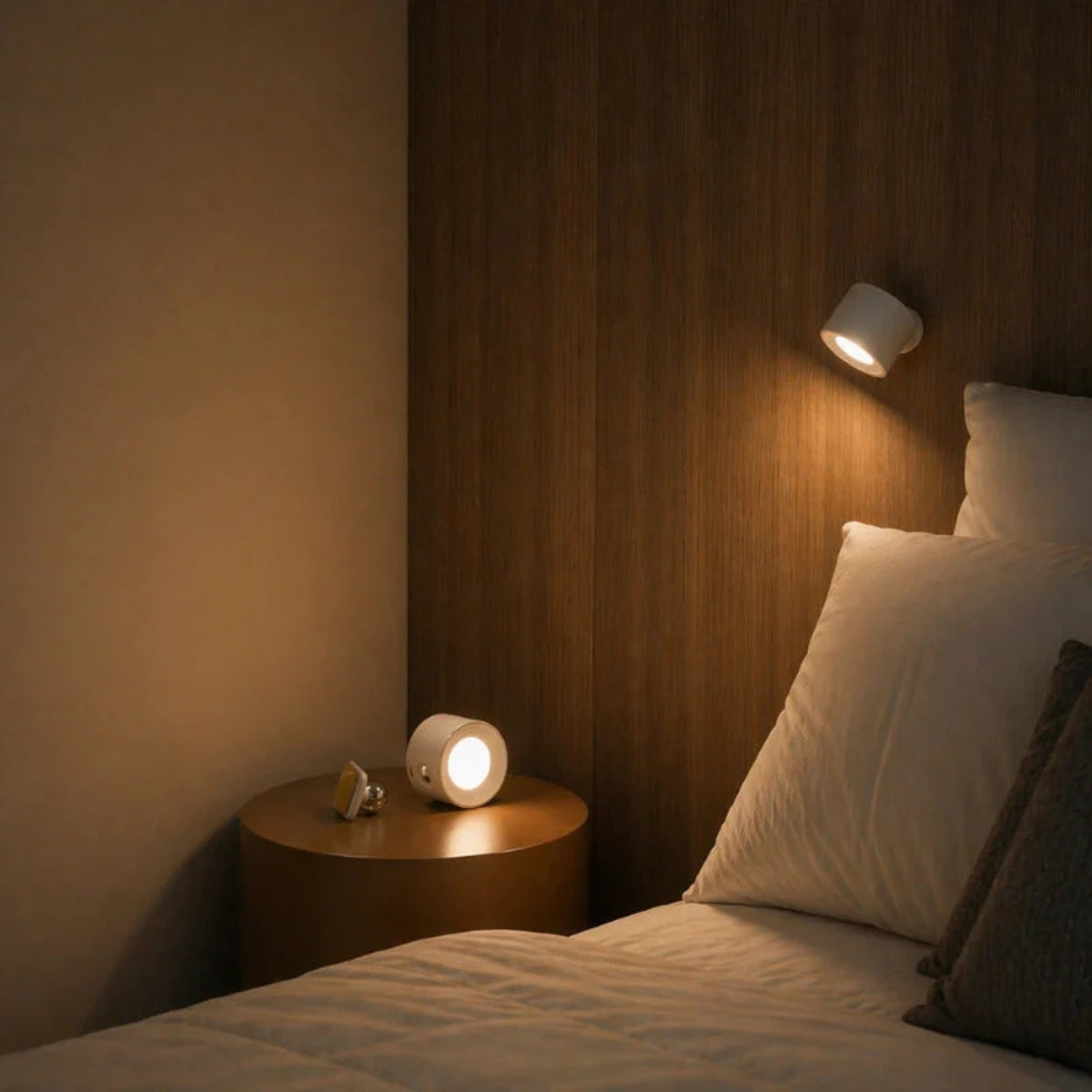 Motion Sensor Stick On Wall Light With Rechargeable Battery And Adjustable Angle