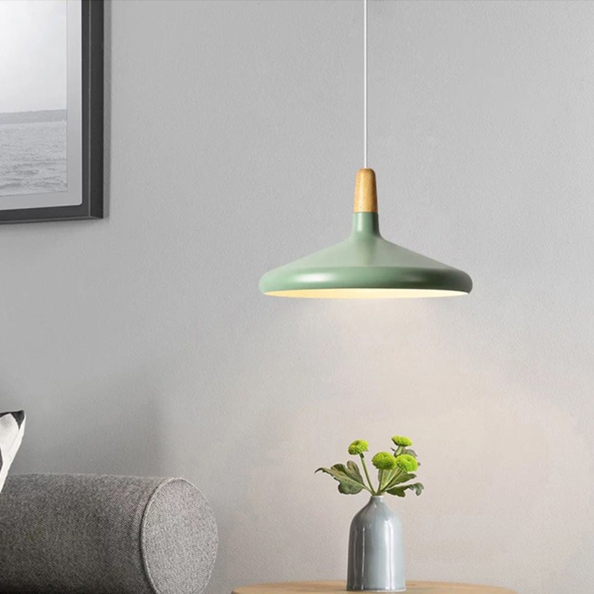 Creative Wooden Nordic Hanging Pendant Light Fixture For Kitchen Island And Dining Room Lighting