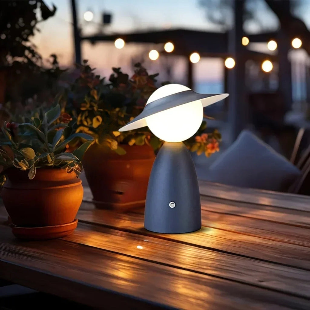 Modern Person Styled Touch Control Table Lamp With Wireless Charging And Adjustable Light
