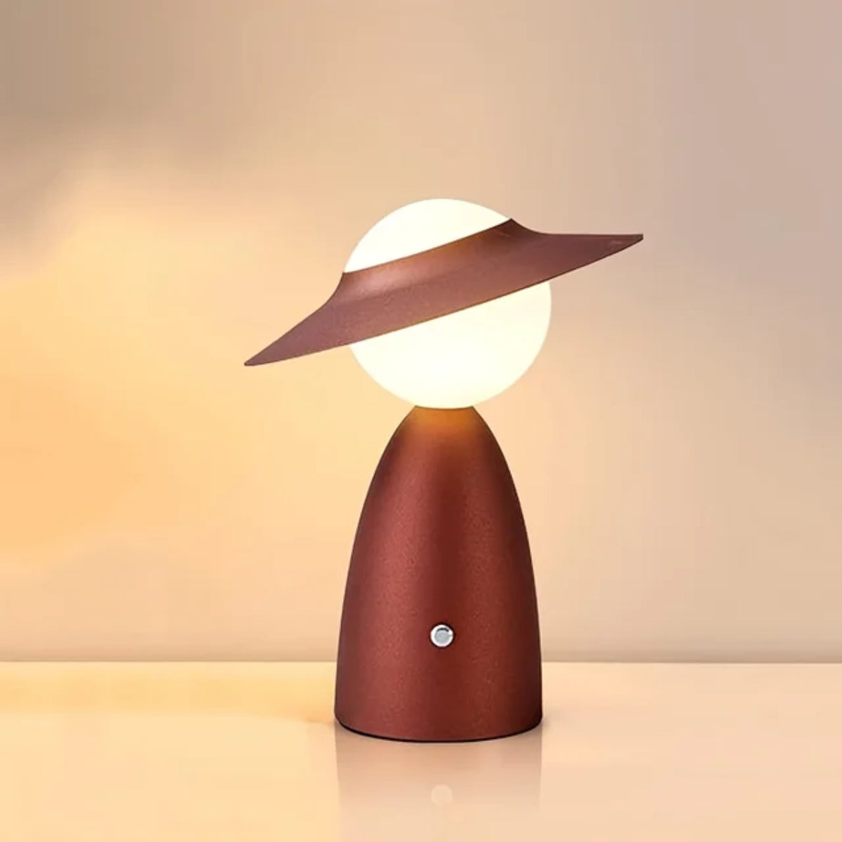 Modern Person Styled Touch Control Table Lamp With Wireless Charging And Adjustable Light