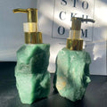 Bathroom Hand Soap Dispenser With Gemstone Geode Base