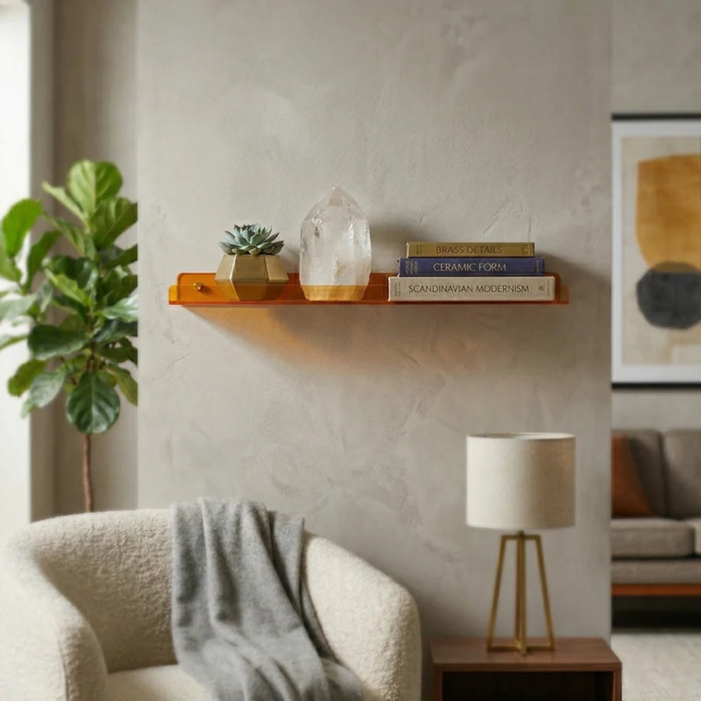 Modern Acrylic Floating Wall Shelf For Home Organization