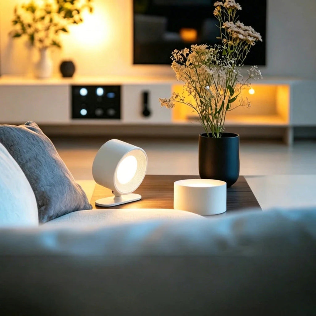Motion Sensor Stick On Wall Light With Rechargeable Battery And Adjustable Angle