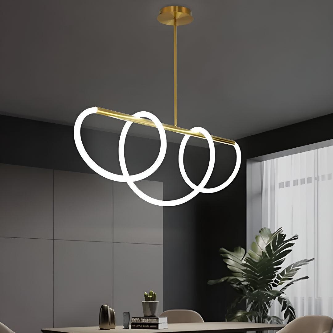 Acrylic Asymmetrical LED Wave Tube Pendant Light Fixture