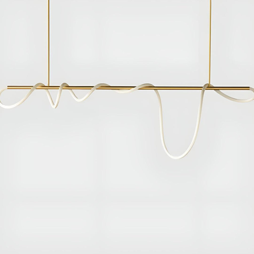 Acrylic Asymmetrical LED Wave Tube Pendant Light Fixture