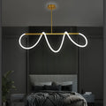 Acrylic Asymmetrical LED Wave Tube Pendant Light Fixture