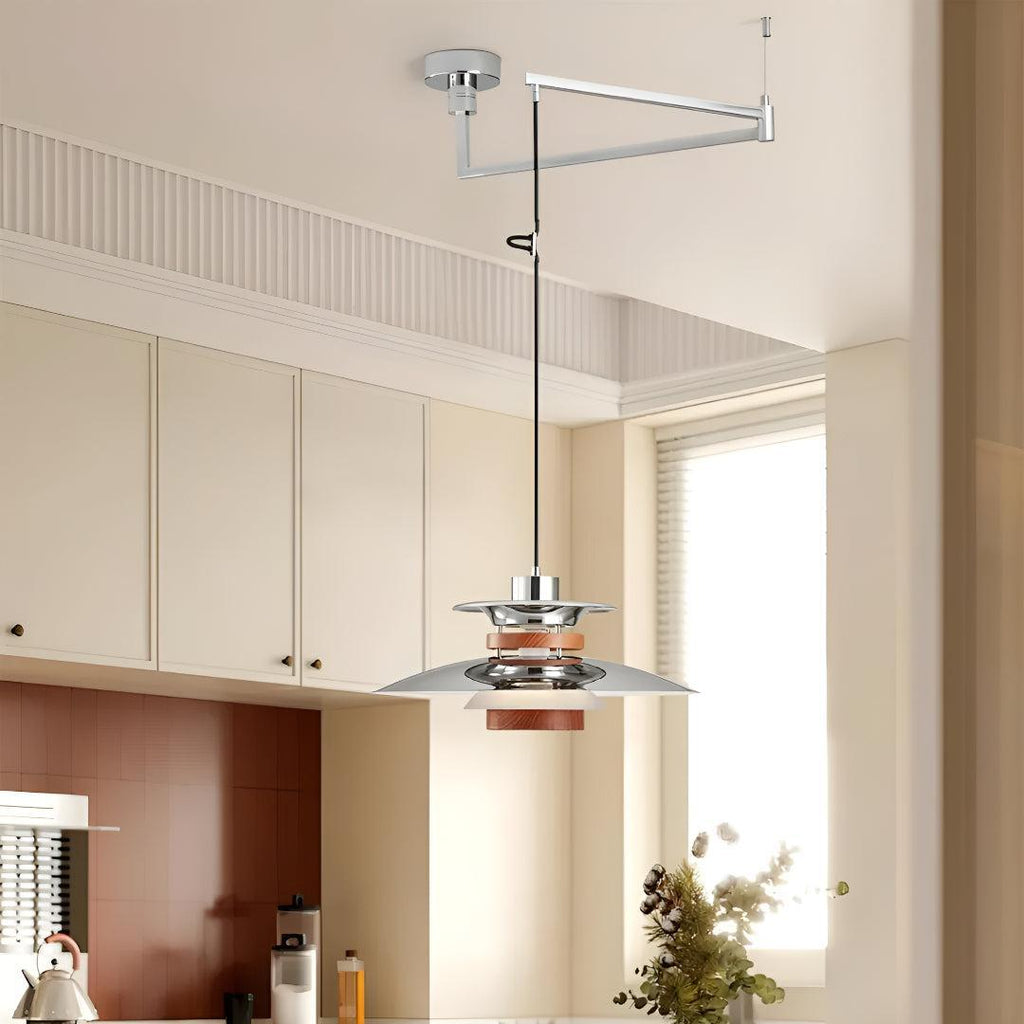 Adjustable Swing Arm Pendant Ceiling Light Fixture