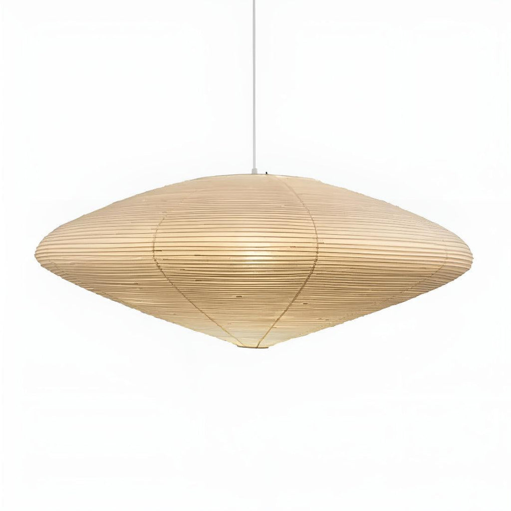 Akari Styled Paper Pendant Lamp With Ambient Illumination