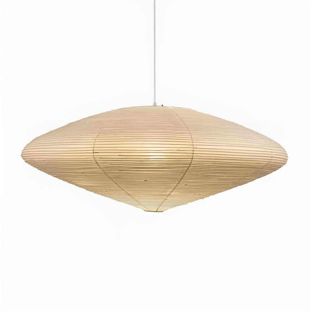 Akari Styled Paper Pendant Lamp With Ambient Illumination