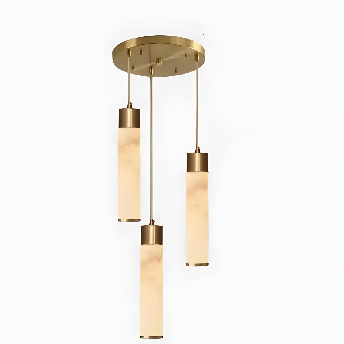 Alabaster Pendant Light Fixture With Adjustable Hanging Design