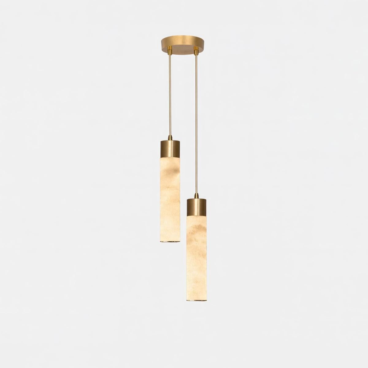 Alabaster Pendant Light Fixture With Adjustable Hanging Design
