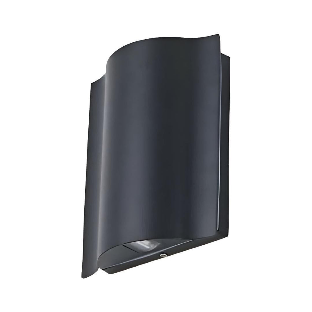 Architectural Wave Styled Outdoor Exterior Wall Light With LED Lighting