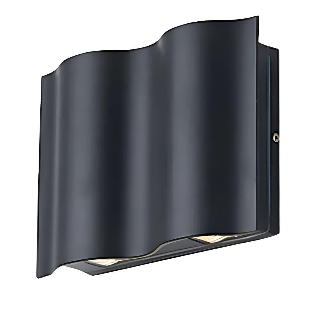 Architectural Wave Styled Outdoor Exterior Wall Light With LED Lighting