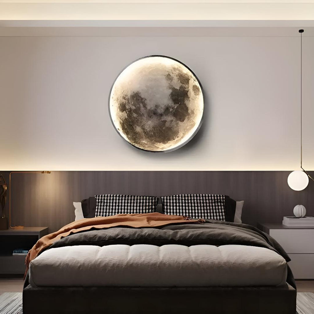 Atmospheric Moon Wall Lamp Light With Modern Round Design