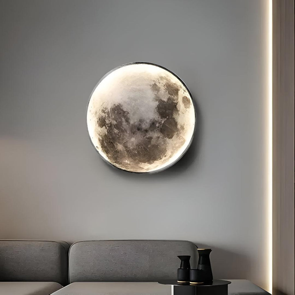 Atmospheric Moon Wall Lamp Light With Modern Round Design