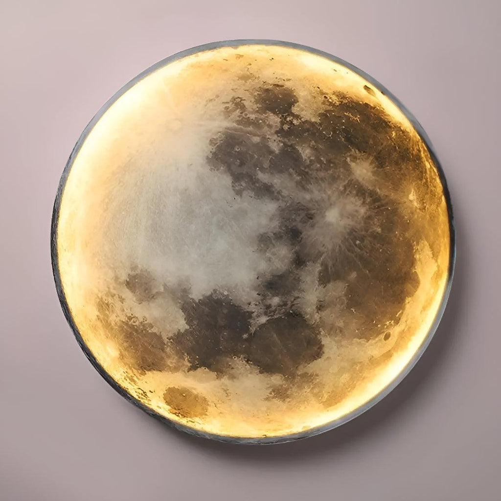 Atmospheric Moon Wall Lamp Light With Modern Round Design