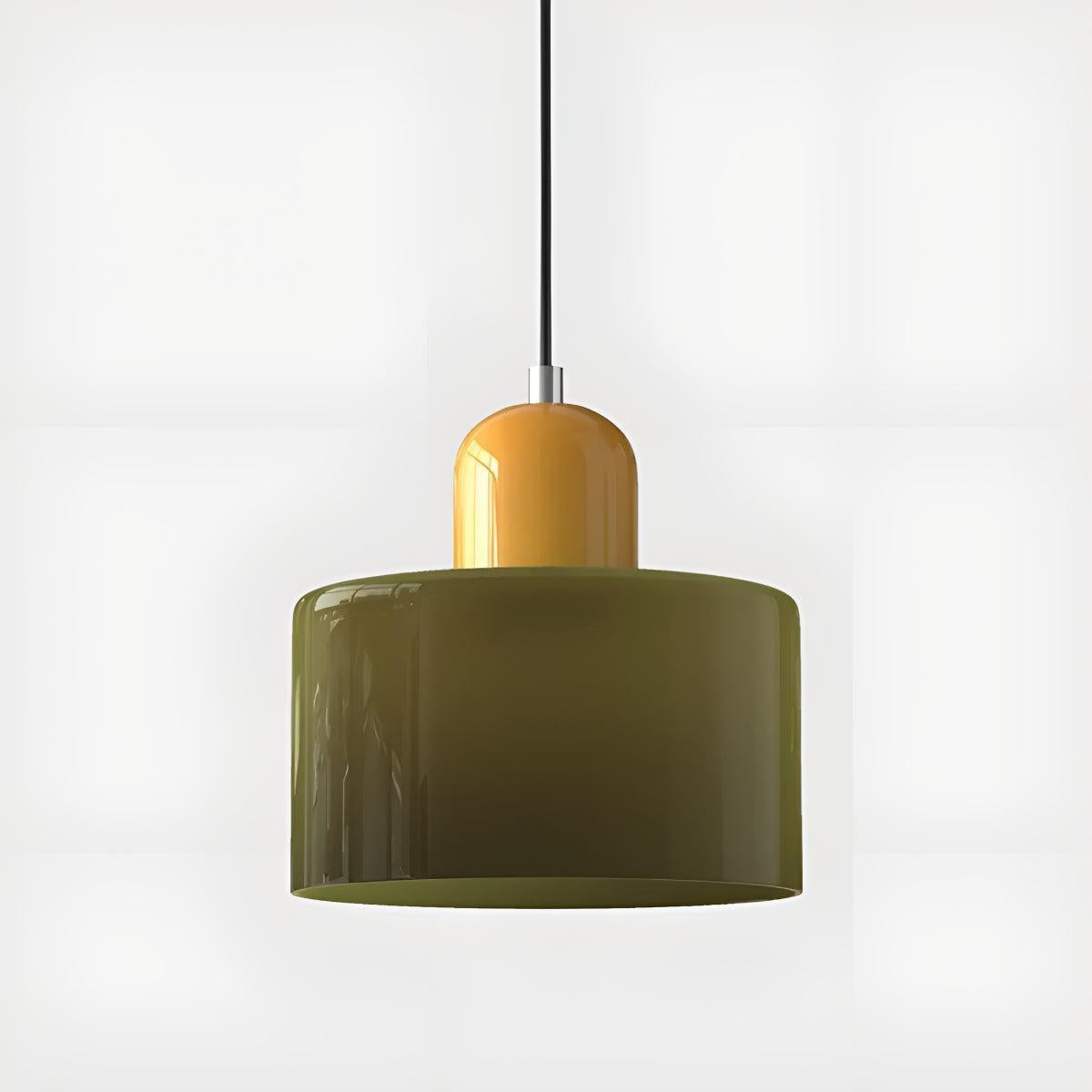 Bauhaus Styled Pendant Lighting With Decorative Hanging Glass Shade