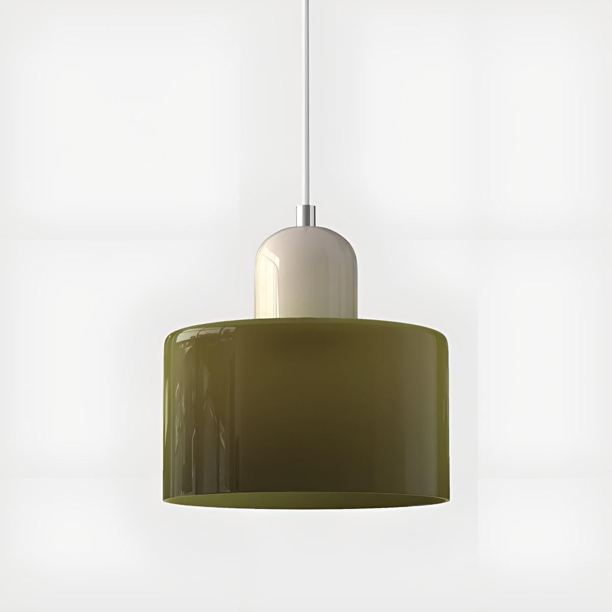 Bauhaus Styled Pendant Lighting With Decorative Hanging Glass Shade