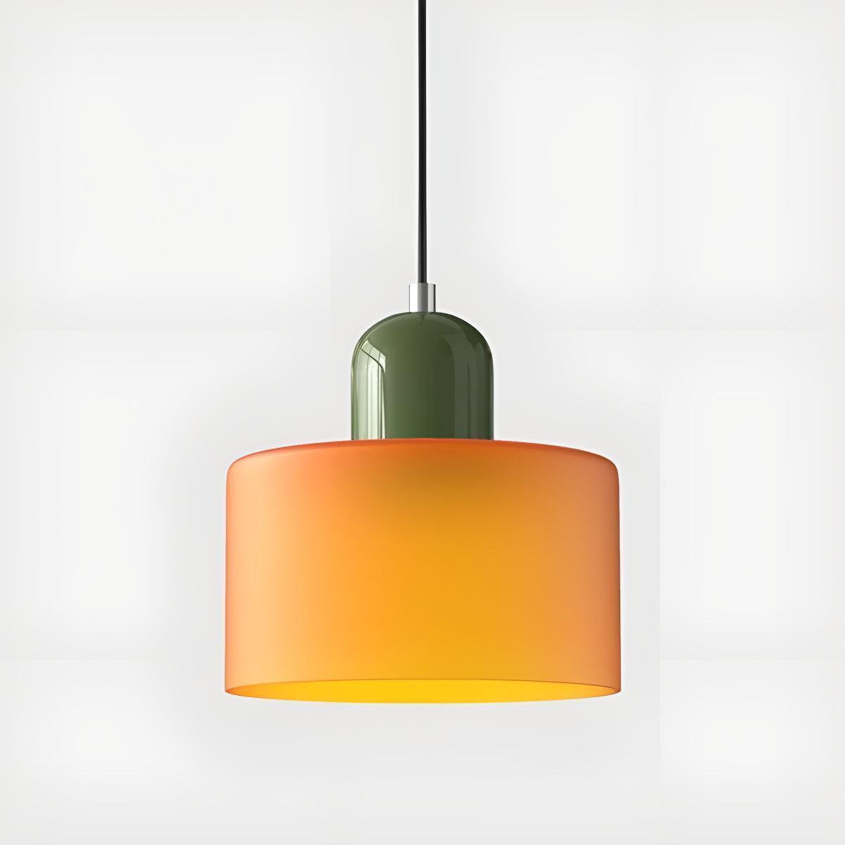 Bauhaus Styled Pendant Lighting With Decorative Hanging Glass Shade
