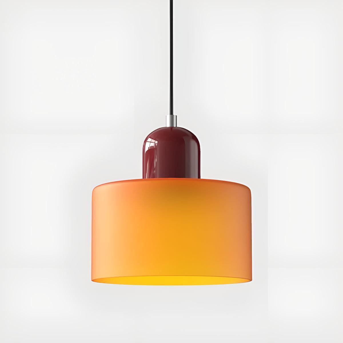 Bauhaus Styled Pendant Lighting With Decorative Hanging Glass Shade