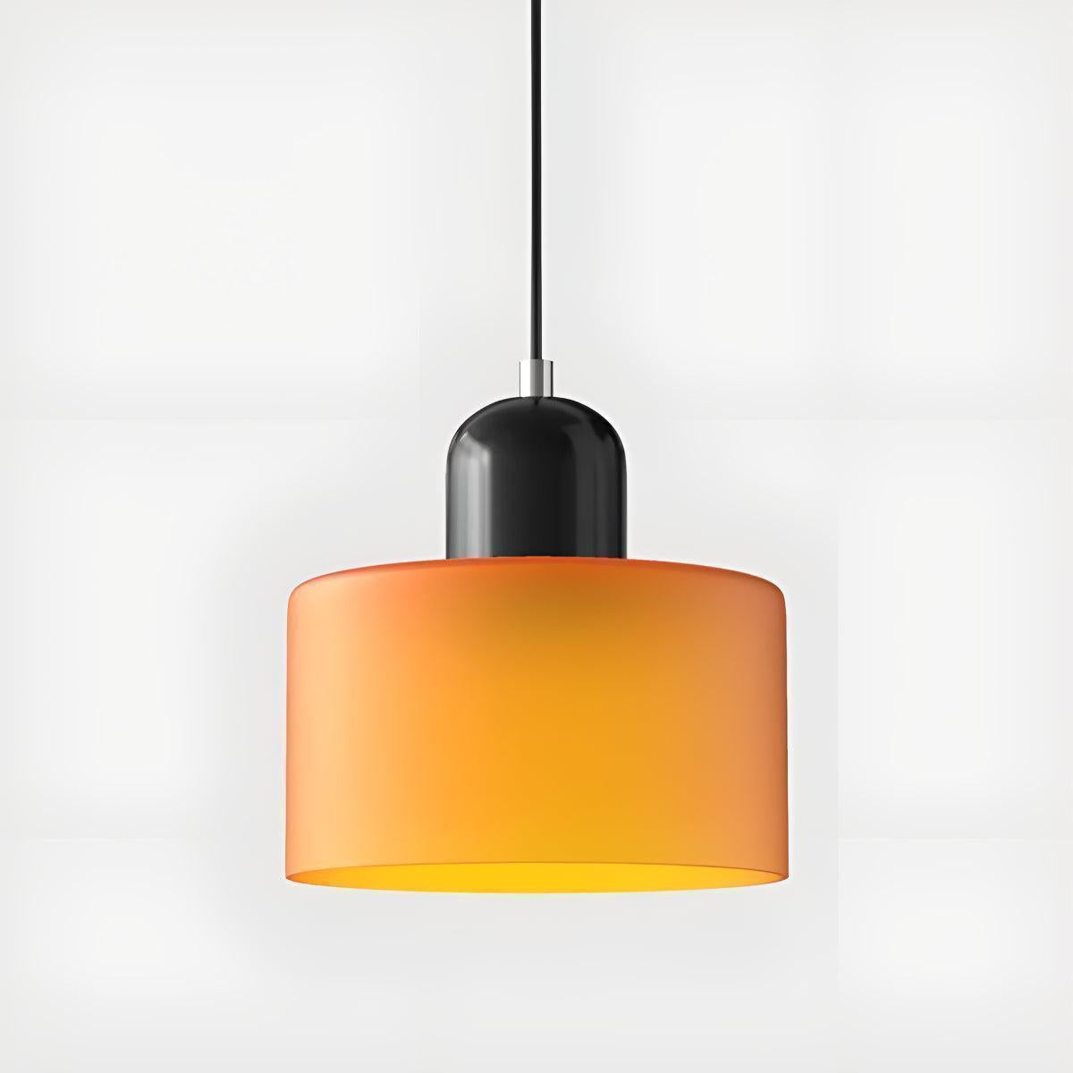 Bauhaus Styled Pendant Lighting With Decorative Hanging Glass Shade