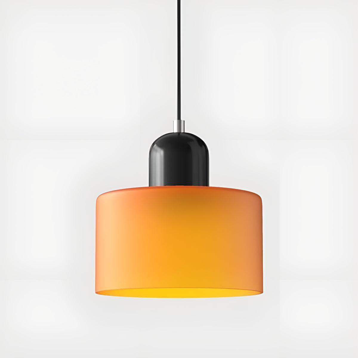 Bauhaus Styled Pendant Lighting With Decorative Hanging Glass Shade