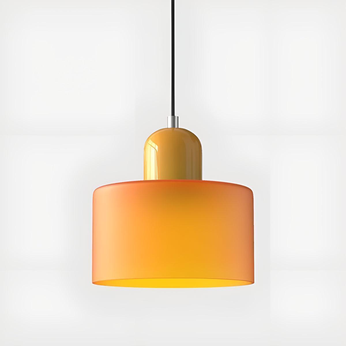 Bauhaus Styled Pendant Lighting With Decorative Hanging Glass Shade