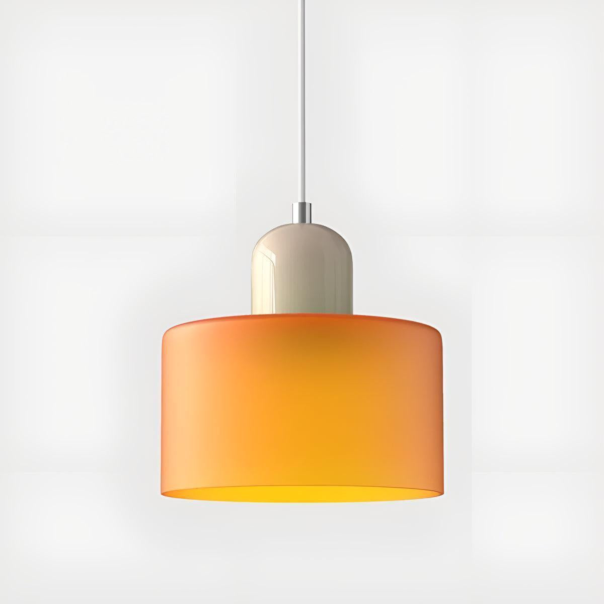 Bauhaus Styled Pendant Lighting With Decorative Hanging Glass Shade