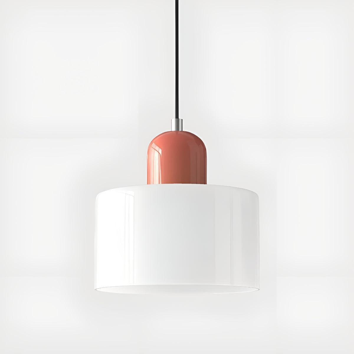 Bauhaus Styled Pendant Lighting With Decorative Hanging Glass Shade
