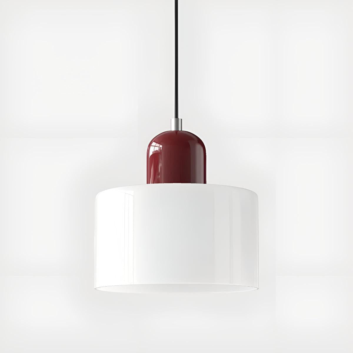 Bauhaus Styled Pendant Lighting With Decorative Hanging Glass Shade