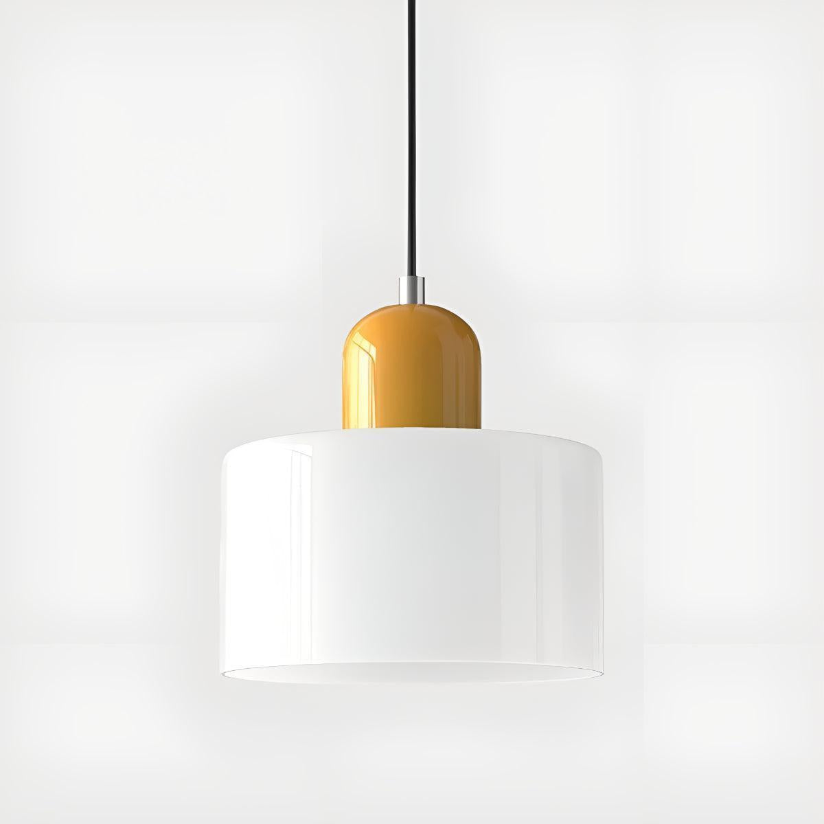 Bauhaus Styled Pendant Lighting With Decorative Hanging Glass Shade