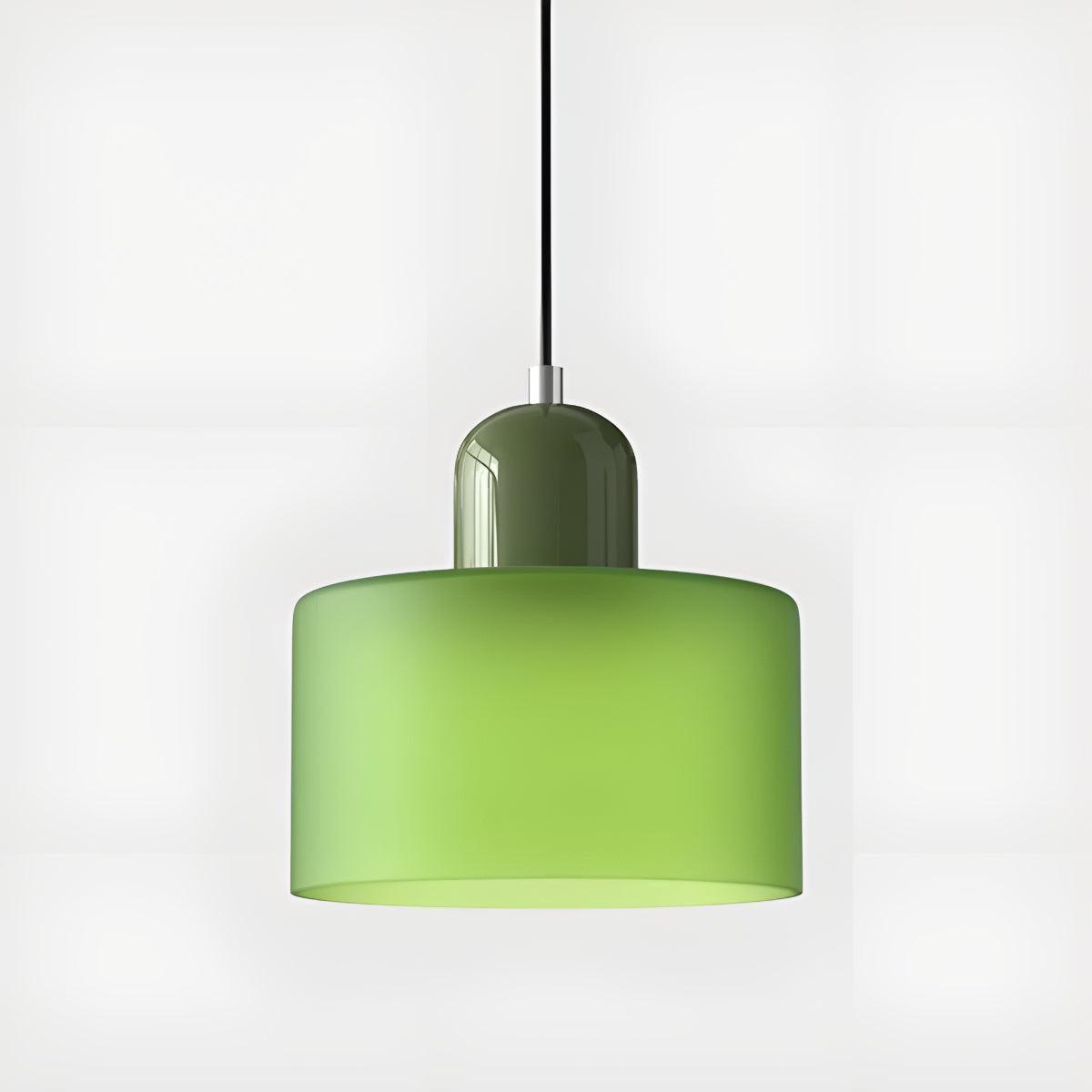 Bauhaus Styled Pendant Lighting With Decorative Hanging Glass Shade
